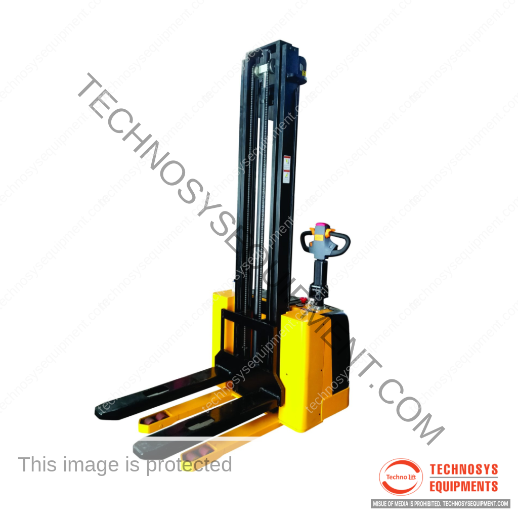 <b>Electric Stacker - Walki</b></br>Capacity - Up to 2000Kgs</br>Lift Height - Upto 6500 mm
