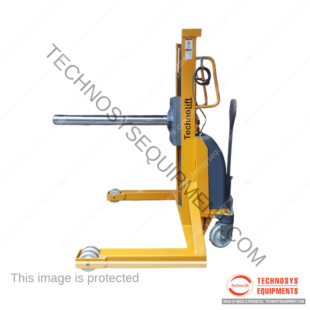 <b>Semi Electric Stacker</b></br>Capacity - Up to 1500Kgs</br>Lift Height - Upto 3000 mm