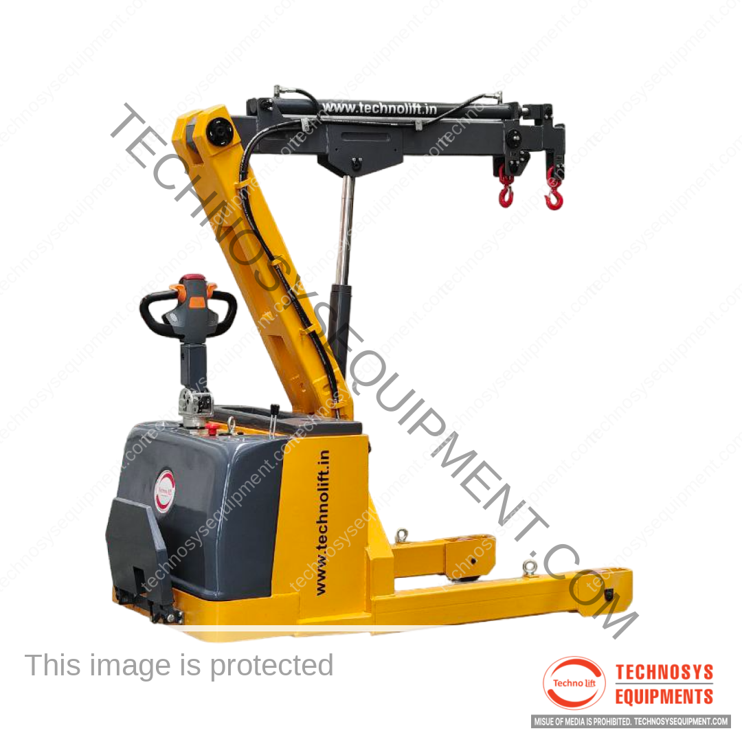 <b>Battery Operated - Floor Crane</b></br>Capacity - Up to 1500Kgs</br>Boom Extension - 3000mm